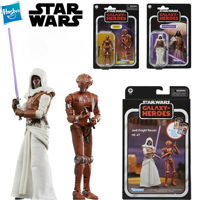 Vintage Star Wars Collectible - 新オリジナルハスブロスターウォーズギャラクシーのヒーロー Hk-47 & ジェダイ騎士レバンアクションフィギュア模型玩具ヴィンテージコレクション