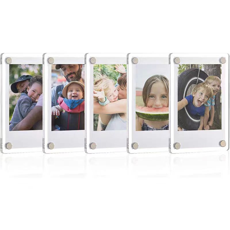 Instant Film Pack - 1-10 パック 3 インチアクリル冷蔵庫磁気両面フォトフレーム富士フイルムインスタックスミニ 12 SE