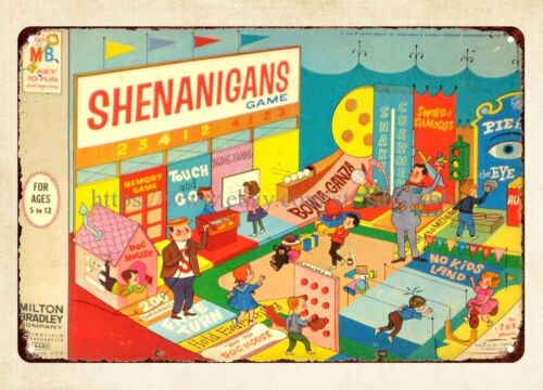 Vintage Collectible Board Games - シェナニガンズ ボードゲーム 1964 メタルティンサイン ストアーズ ヴィンテージ