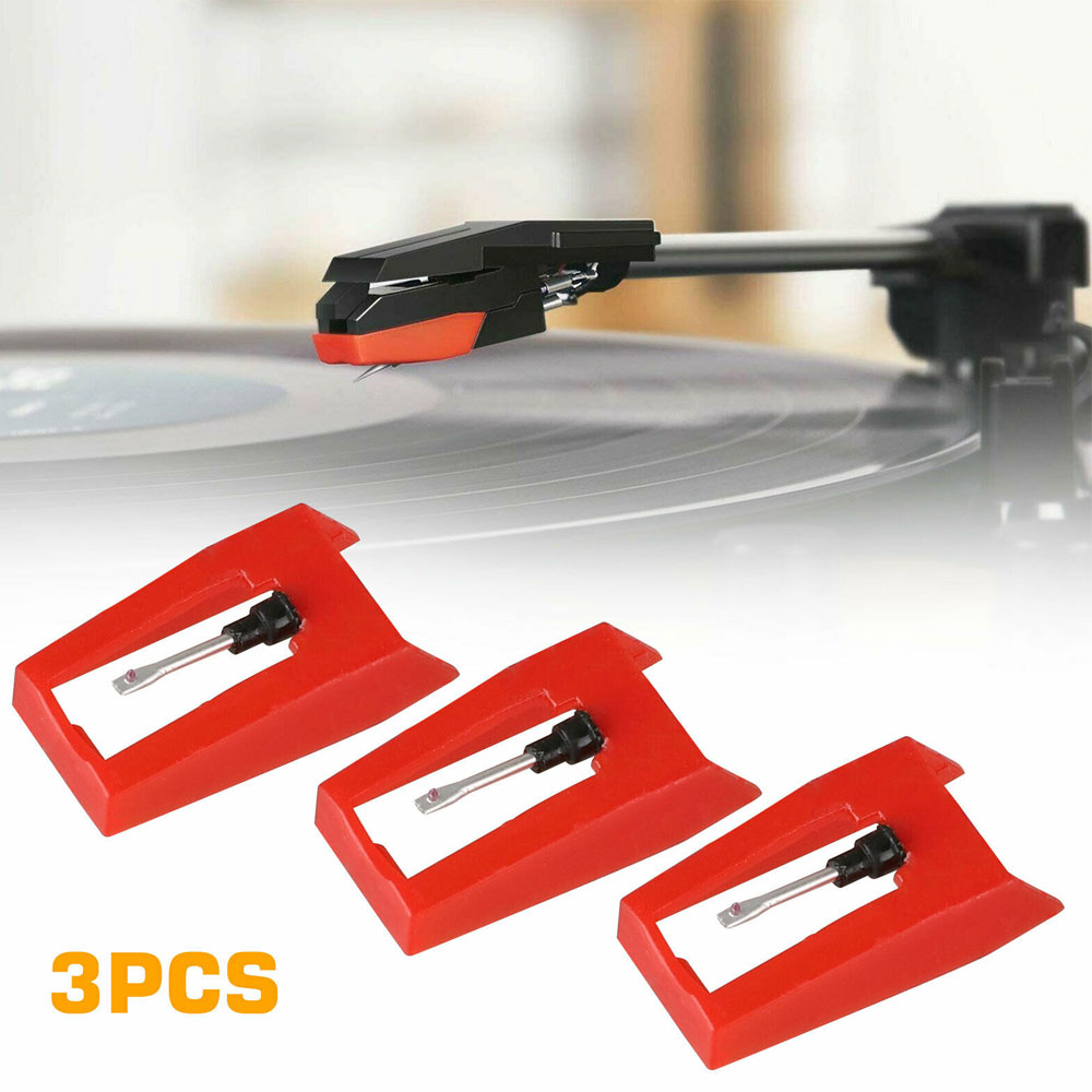 Record Player Needle - ターンテーブルニードル交換用,3ピース,ビニールレコードプレーヤー,モダンな壁の装飾