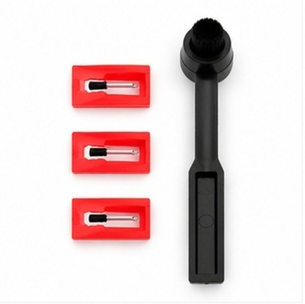 Record Player Needle - 1セットのヴィンテージレコードプレーヤー用スタイラス針キット。アルミニウムとプラスチック製の筐体、非磁性カートリッジ、およびクリーニングブラシが付属。