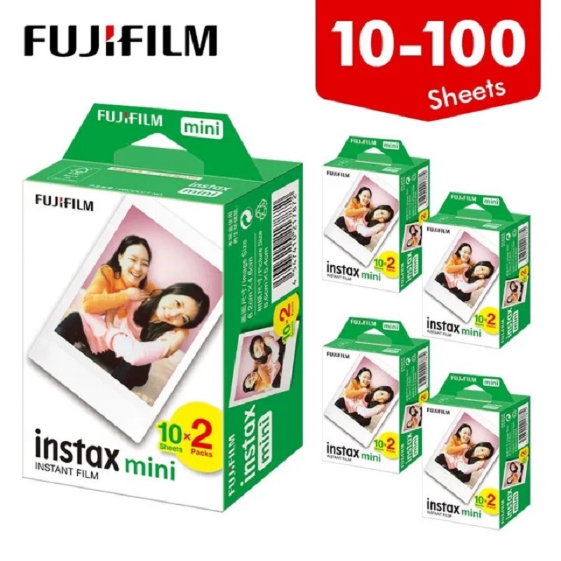 Instant Film Pack - 富士フイルム インスタックス ミニフィルム ホワイトエッジ 10枚、20枚、40枚、60枚、80枚、100枚入り。富士フイルム インスタントカメラ