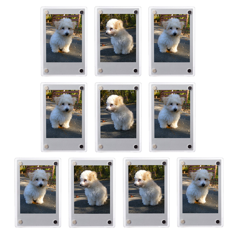 1-10 パック 3 インチアクリル冷蔵庫磁気両面フォトフレ - Instant Film Pack のレビューと価格