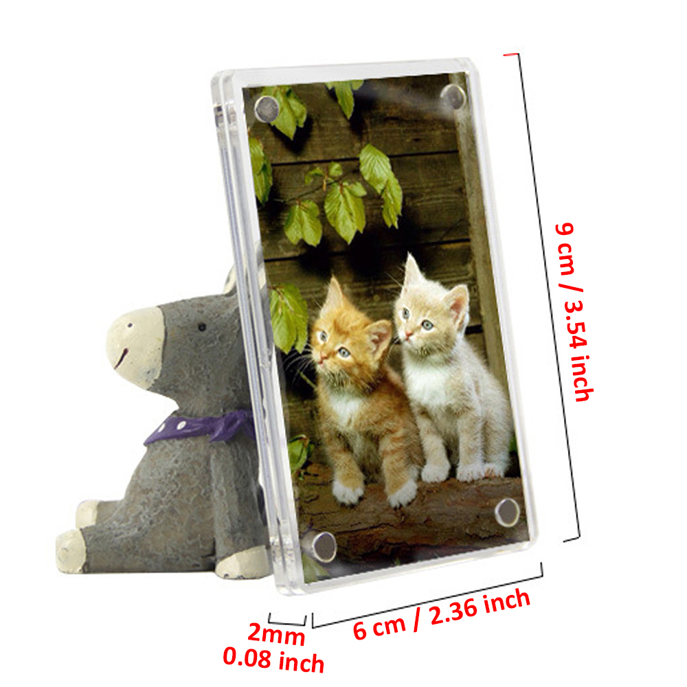 1-10 パック 3 インチアクリル冷蔵庫磁気両面フォトフレ - Instant Film Pack のレビューと価格