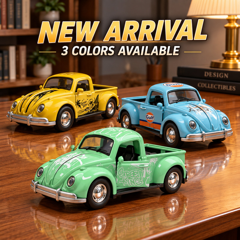 新商品：1/36スケールのビートル風ピックアップトラック、合 - Vintage Collectibles のレビューと価格