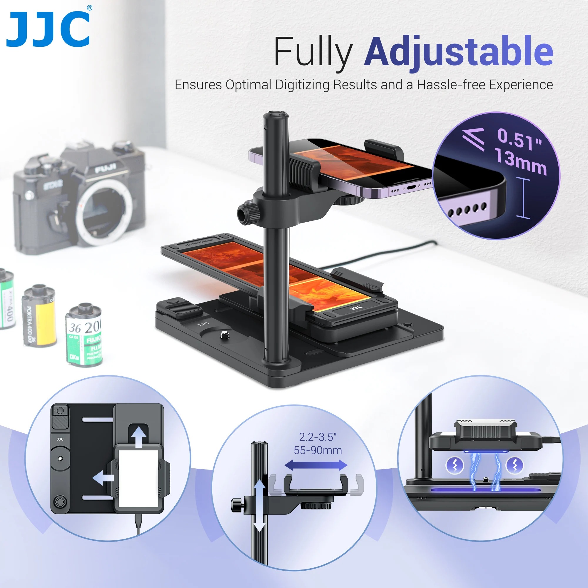 JJC 携帯電話フィルムネガスキャナー 35 ミリメートル/ - Slide Film 120 のレビューと価格