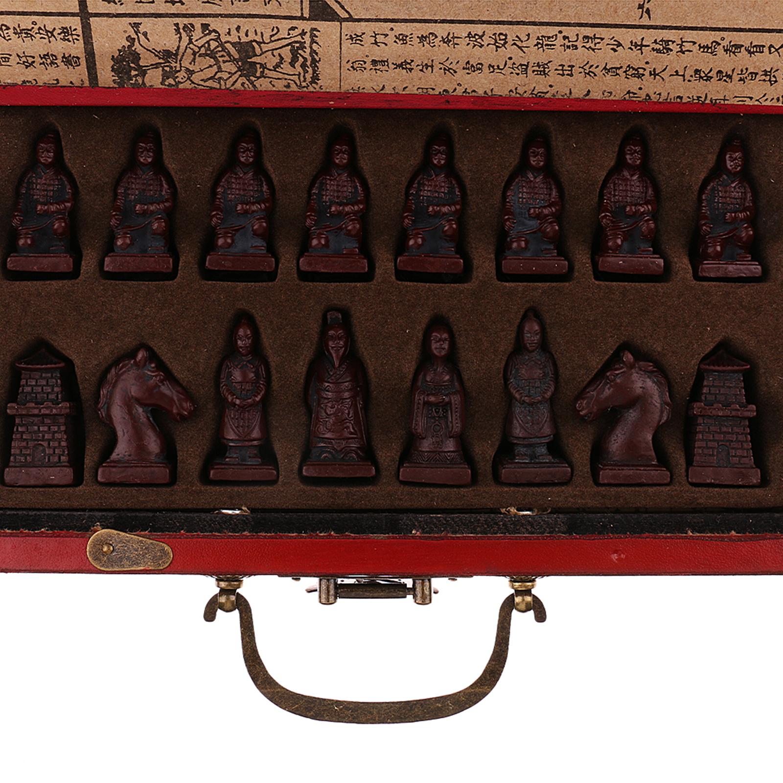 折りたたみ式チェスボードゲーム樹脂製中国チェスセットヴィンテ - Vintage Collectible Board Games のレビューと価格